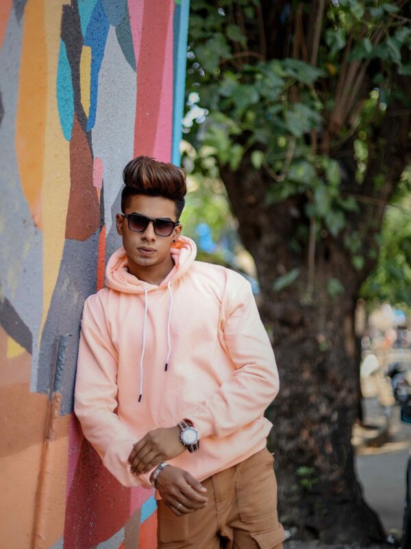 Classic Fleece Peach Hoodie – 280 GSM  100% Cotton