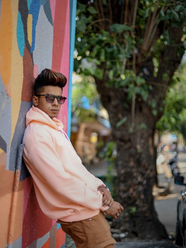 Classic Fleece Peach Hoodie – 280 GSM  100% Cotton