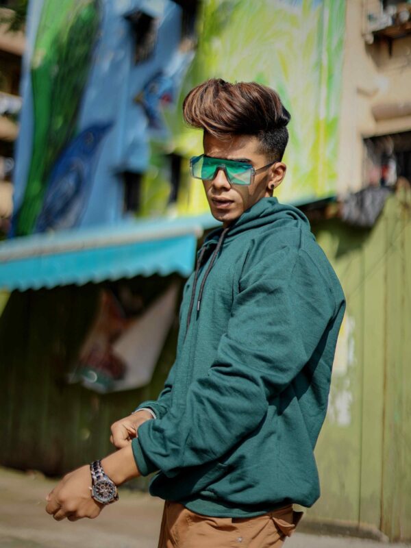 Classic Fleece Bottle Green Hoodie – 280 GSM  100% Cotton