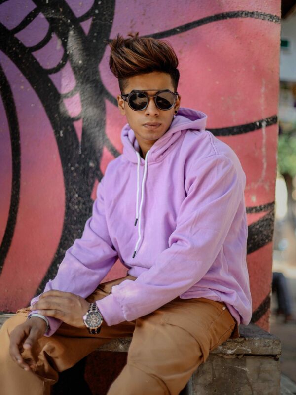 Classic Fleece Lavender  Hoodie – 280 GSM  100% Cotton