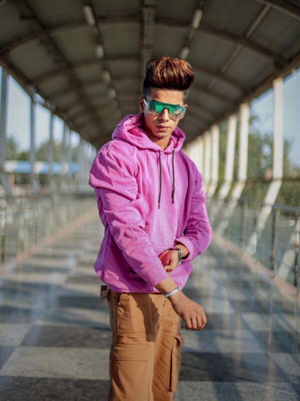 Classic Fleece Light Purple Hoodie – 280 GSM  100% Cotton